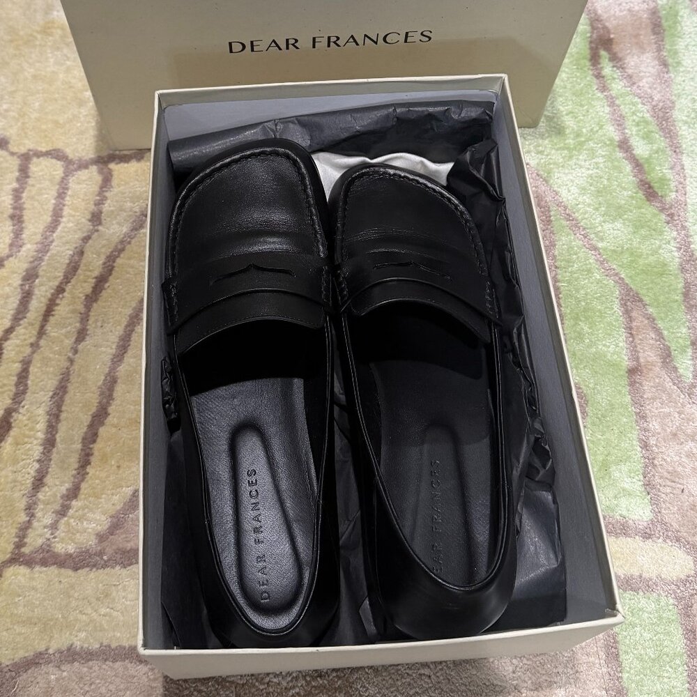 Dear Frances Drew Penny Loafers Black EU40 - Picture 4 of 6